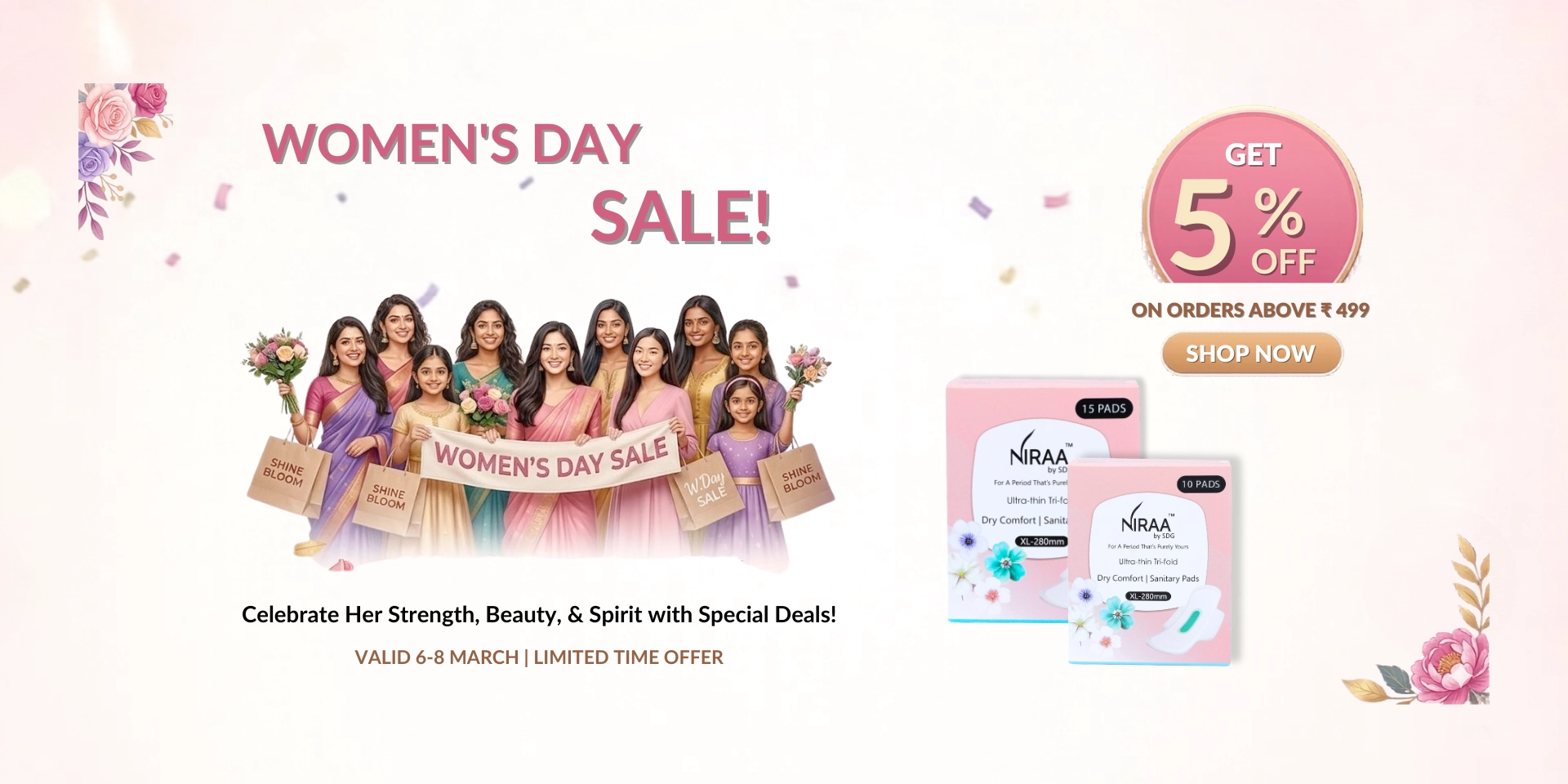 5 percent off banner