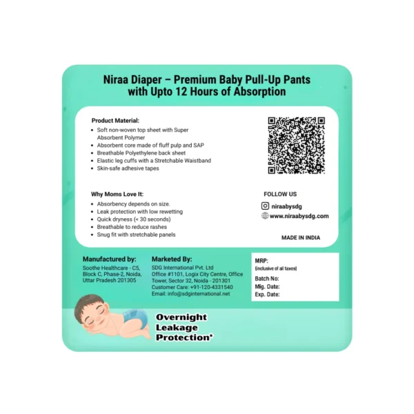 Disposable Pull-Up Pants Baby Diaper | Size - S - Image 3