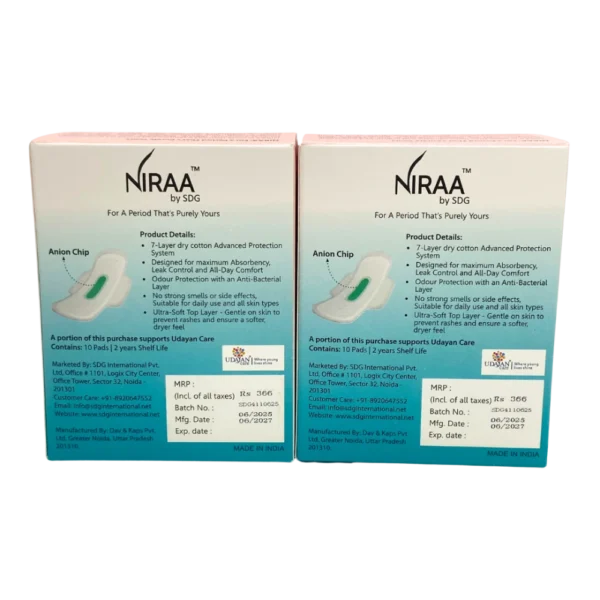 Combo of 2 - Ultra-Thin Tri-Fold Sanitary Pads With Anion Chip | Size – XL - Image 4