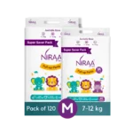 Combo - Premium Disposable Pull-Up Pants Baby Diaper | Size - M | 120 Diapers