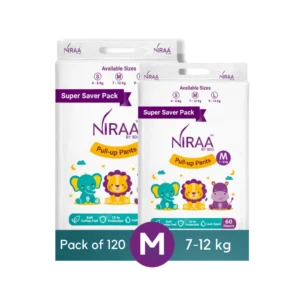 combo m diaper 120 pcs