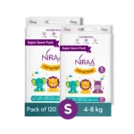 Combo - Premium Disposable Pull-Up Pants Baby Diaper | Size - S | 120 Diapers