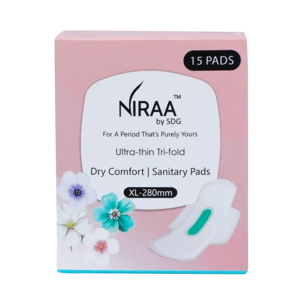 Combo (17 Pads) - Travel Pouch (2 Pads) + Ultra-Thin Tri-Fold Sanitary Pads with Anion Chip (15 Pads) | Size – XL (280mm) - Image 3