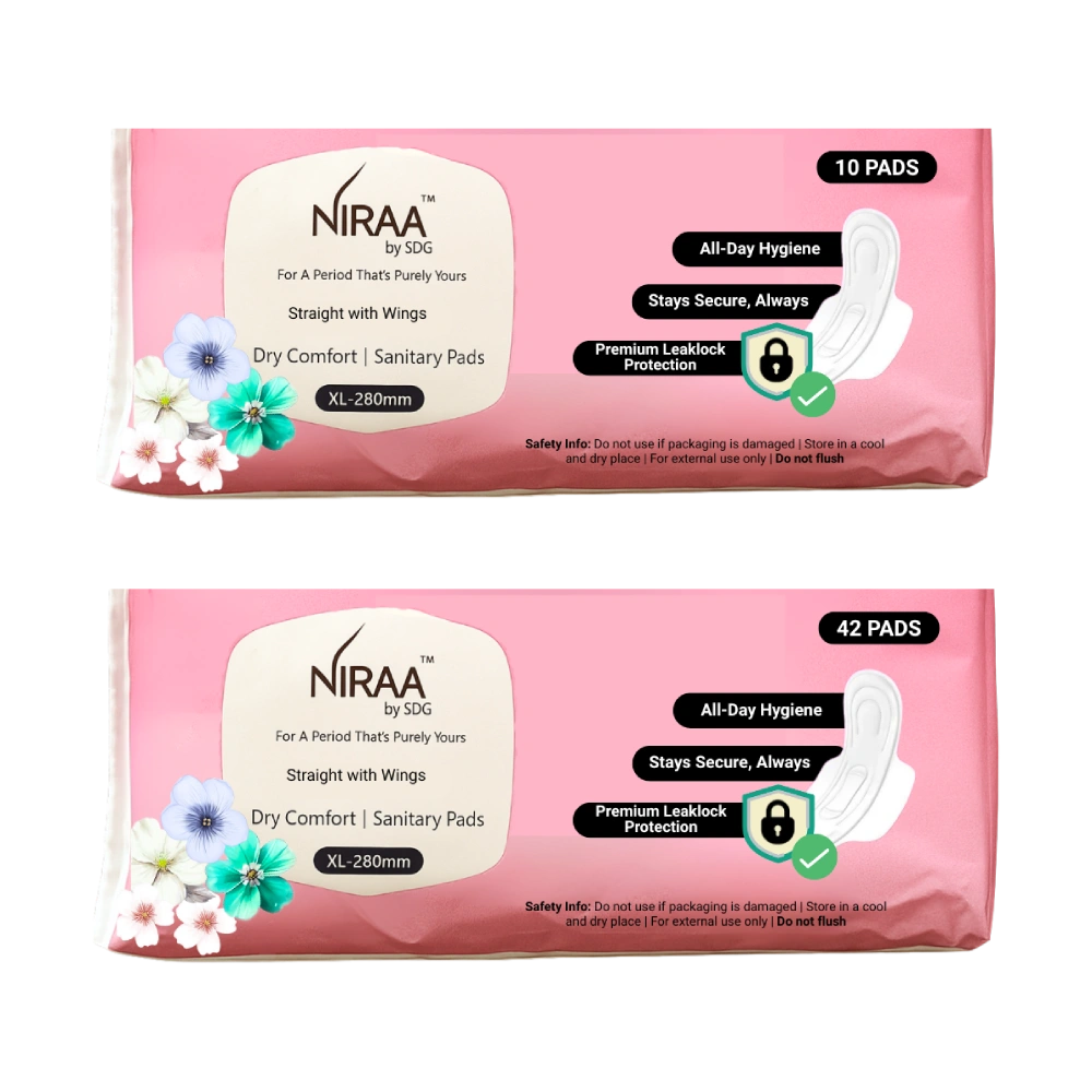 Straight With Wings Sanitary Pads | Size - XL
