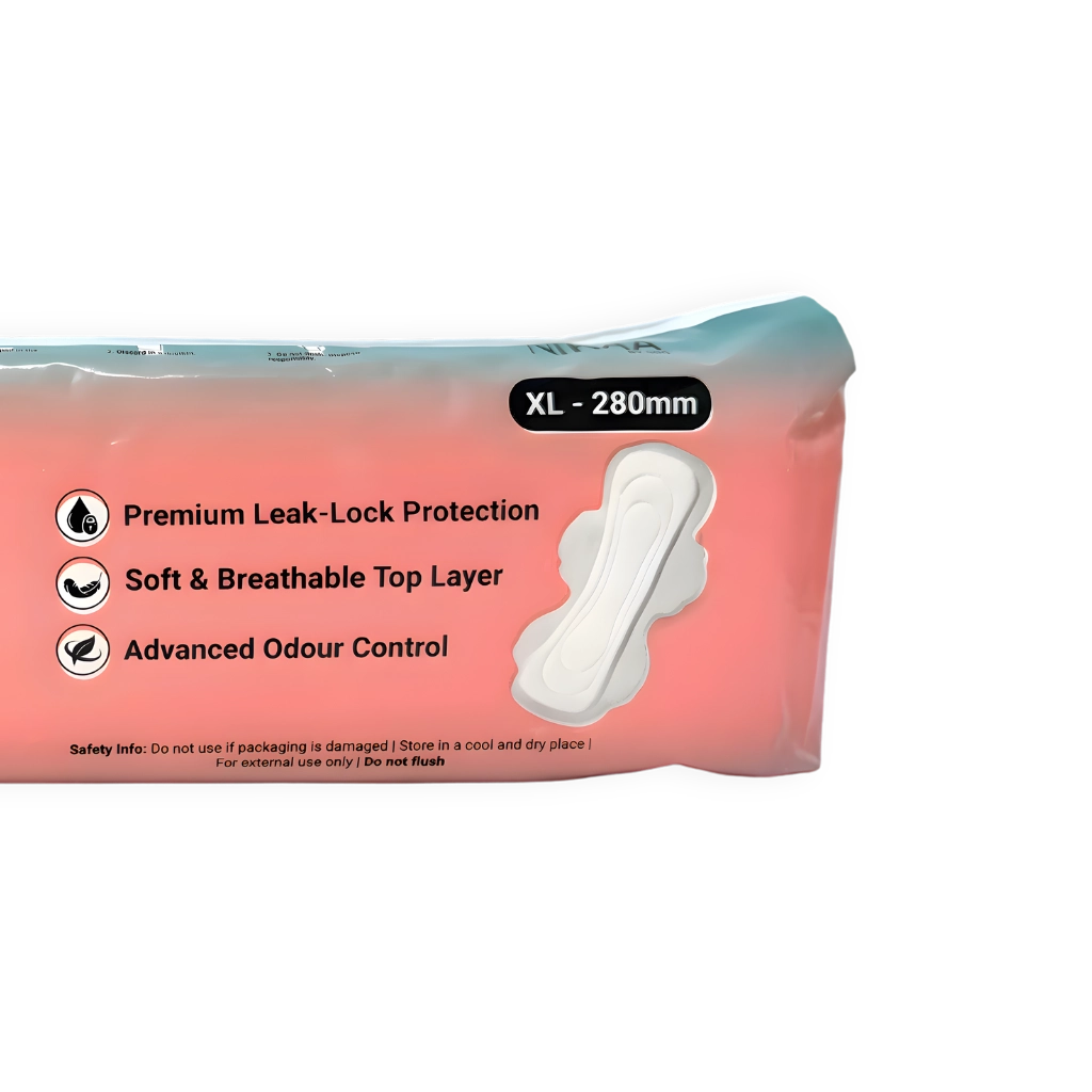 right size of double wings sanitary pads