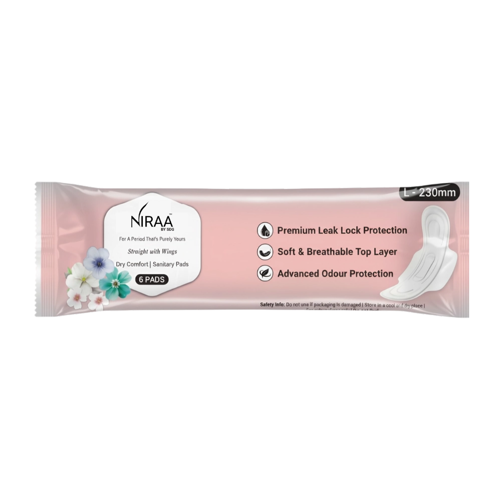 Straight Sanitary Pads - 6 Pads | L (230mm)